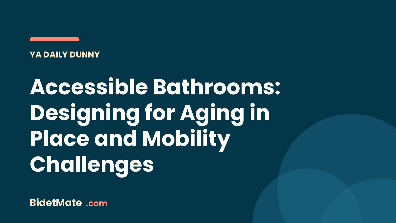 Accessible Bathrooms: Designing for Aging in Place and Mobility Challenges