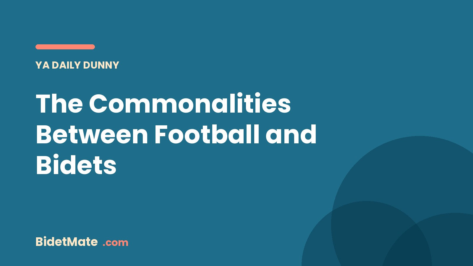 The Commonalities Between Football and Bidets