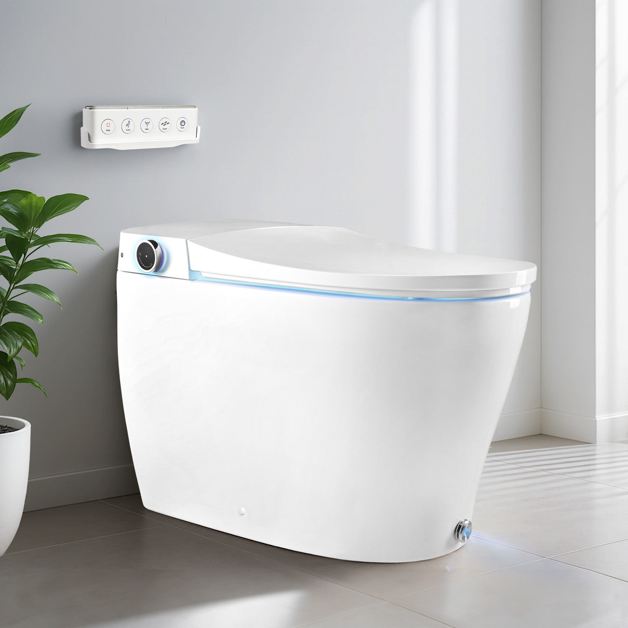BidetMate 6000 Series integrated smart bidet toilet — shown installed in a modern bathroom