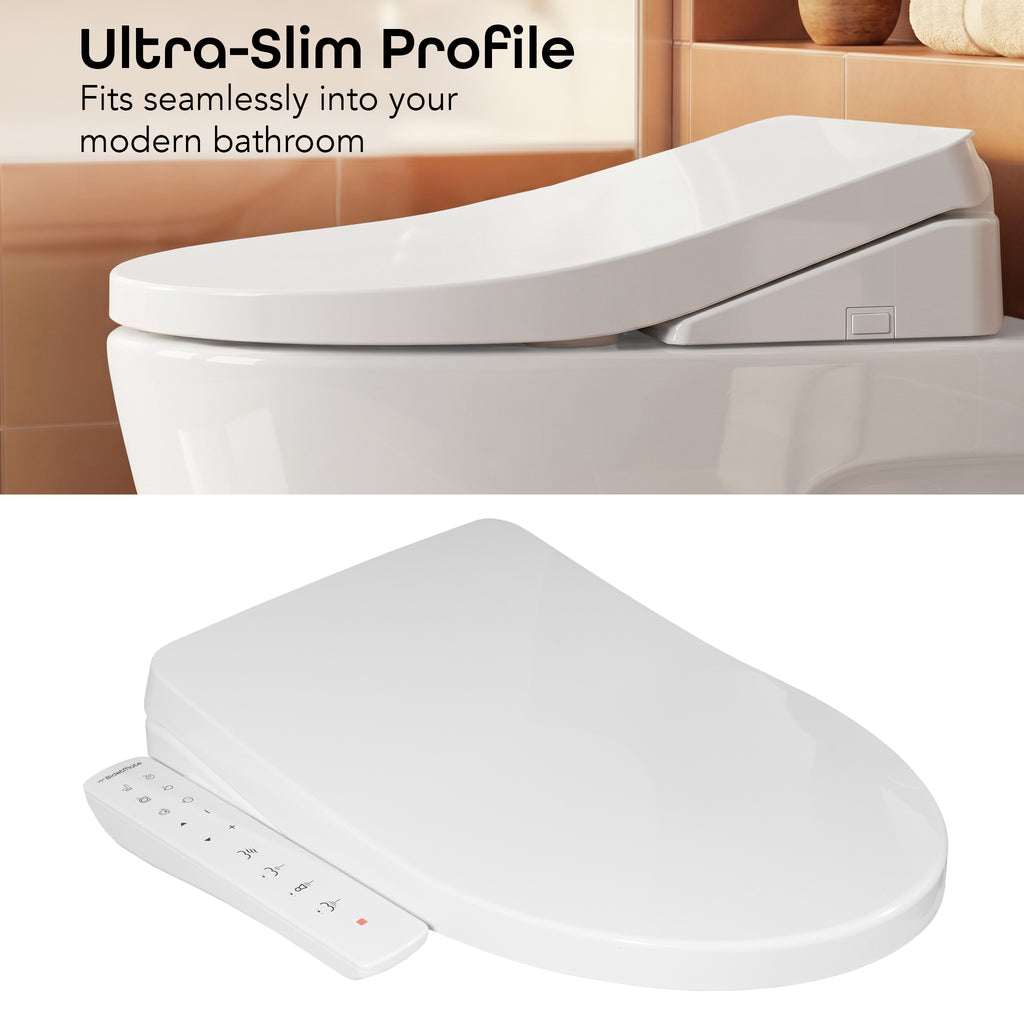 BidetMate 1500 Series electric bidet seat — slim profile side view