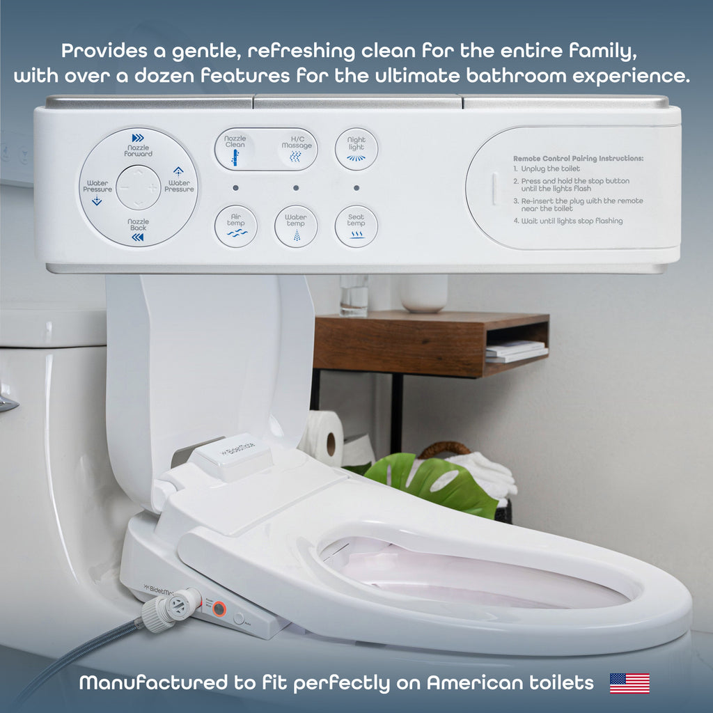 BidetMate 3500 Series electric bidet seat — shown installed in a modern bathroom (2)