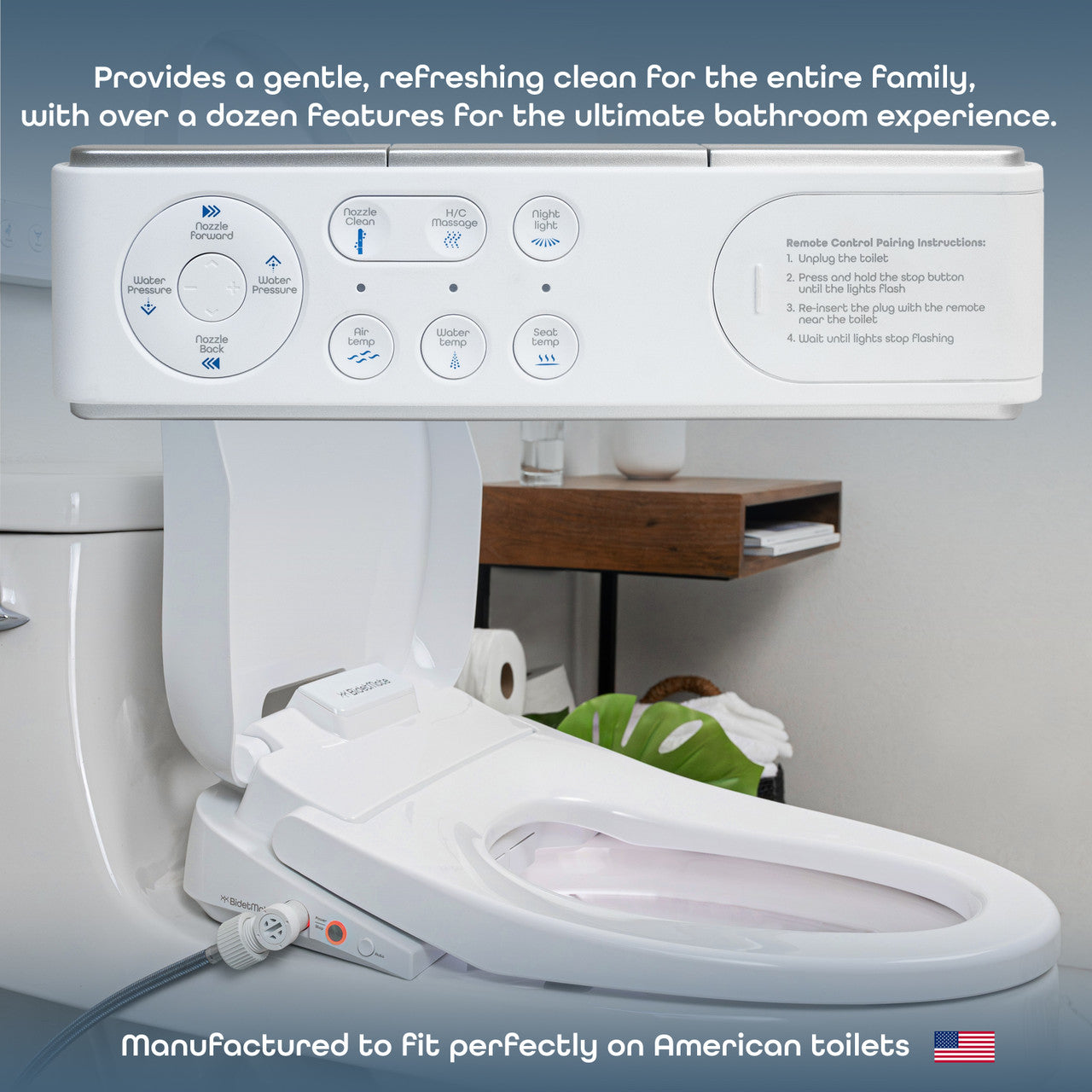 BidetMate 3500 Series electric bidet seat — shown installed in a modern bathroom (2)