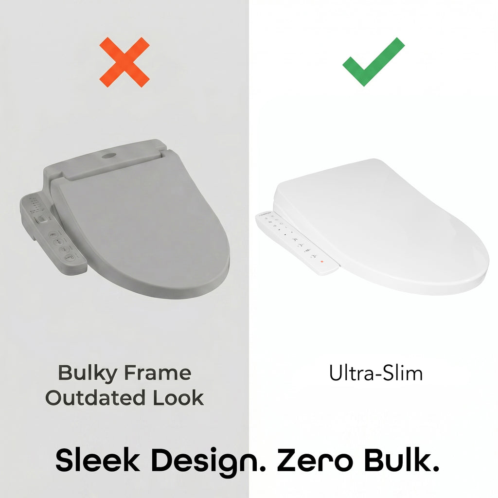 BidetMate 1500 Series electric bidet seat — slim profile side view (2)