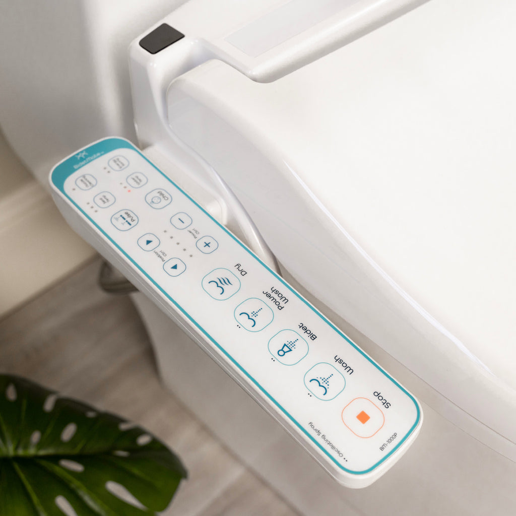 BidetMate 1000 Series electric bidet seat — control panel detail