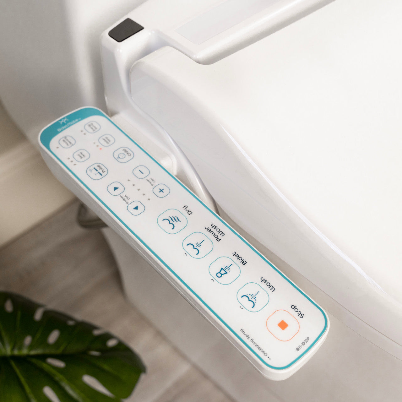 BidetMate 1000 Series electric bidet seat — control panel detail