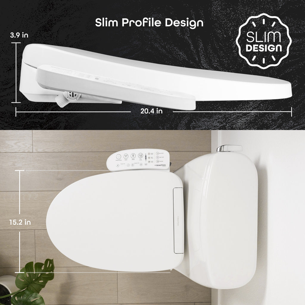 BidetMate 3000 Series electric bidet seat — slim profile side view